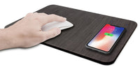 Wood Mouse Pad with Wireless Charging - Black