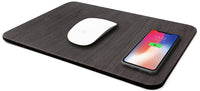 Wood Mouse Pad with Wireless Charging - Black