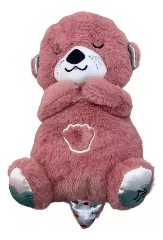 Interactive Plush Toy with Light and Music - Pink Otter