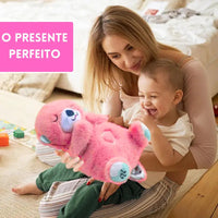 Interactive Plush Toy with Light and Music - Pink Otter