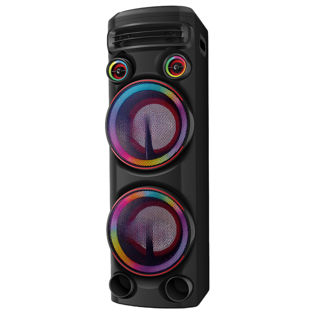 Sound Tower 2300W 2 Woofers 10 Bluetooth RGB USB FM DJ