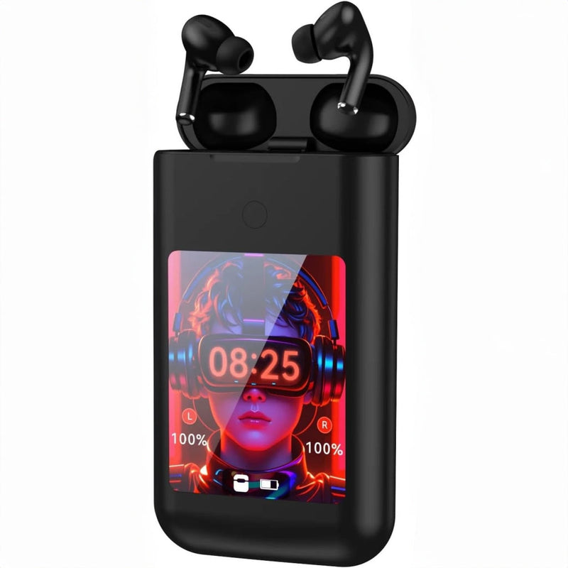 ONLIKE Bluetooth Headphones with Touch Screen and Powerbank - BLACK