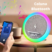 Bluetooth Speaker with Clock and Alarm, Wireless Charging