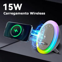 Bluetooth Speaker with Clock and Alarm, Wireless Charging